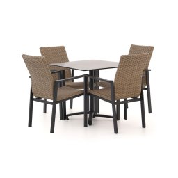 + 15% kassakorting | Manifesto Villongo/Canzo 80cm dining tuinset 5-delig stapelbaar inklapbaar - Laagste prijsgarantie!