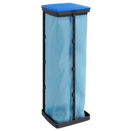 vidaXL Vuilniszakhouders 2 st 120 L PP zwart en blauw