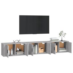 vidaXL Tv-wandmeubels 3 st 80x34,5x40 cm grijs sonoma eikenkleurig