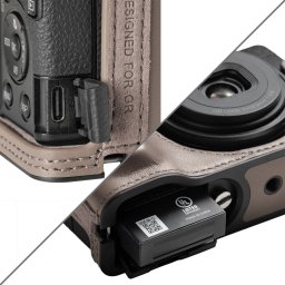SmallRig 5677 Leather Case Kit For Ricoh GR IV / III / IIIx / III HDF / IIIx HDF (Grey)