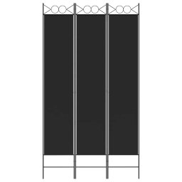 vidaXL Kamerscherm met 3 panelen 120x220 cm stof zwart