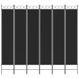 vidaXL Kamerscherm met 6 panelen 240x220 cm stof zwart