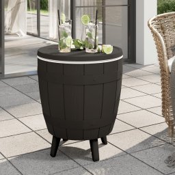 vidaXL IJskoeltafel 3-in-1 polypropeen zwart