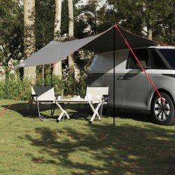 vidaXL Autotent waterdicht grijs en oranje