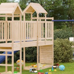 vidaXL Speeltoren Bruin 53 x 110,5 x 214 cm Massief grenenhout