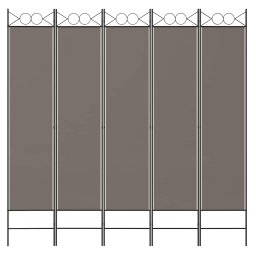 vidaXL Kamerscherm met 5 panelen 300x200 cm stof antracietkleurig