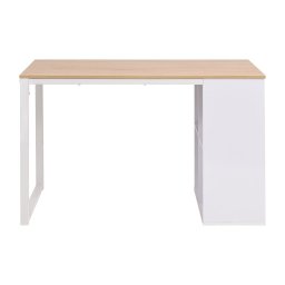 vidaXL Schrijftafel 120x60x75 cm eikenkleur en wit
