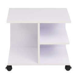 vidaXL Plankenkast verrijdbaar 50x35x42 cm wit