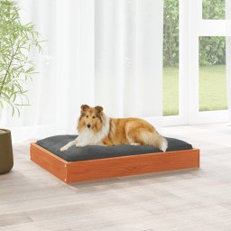 vidaXL Hondenbed Wasbruin 101,5 x 74 x 9 cm Massief Vurenhout