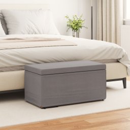 vidaXL Kruk Taupe 81 x 41 x 40 cm Stof en Geëngineerd Hout