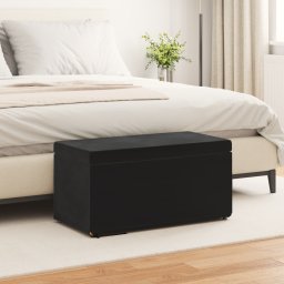 vidaXL Kruk Zwart 81 x 41 x 40 cm Velvet en Gefabriceerd Hout