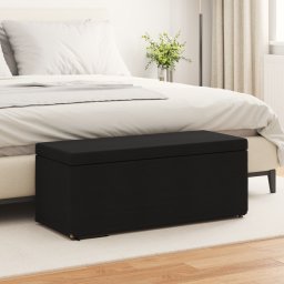 vidaXL Kruk Zwart 101 x 41 x 40 cm Stof en Geëngineerd Hout