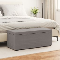 vidaXL Kruk Taupe 101 x 41 x 40 cm Stof en Geëngineerd Hout