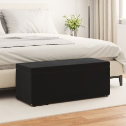 vidaXL Kruk Zwart 101 x 41 x 40 cm Velvet en Gefabriceerd Hout