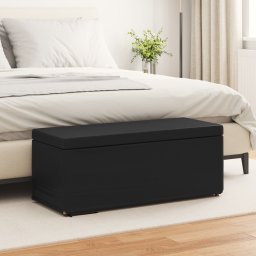 vidaXL Kruk Zwart 101 x 41 x 40 cm Nepleer en Gefabriceerd Hout