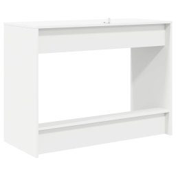 vidaXL Bed Bureau Wit Bewerkt hout 100 x 45 x 75 cm