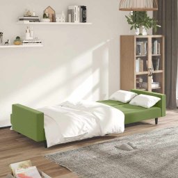 vidaXL Slaapbank 2-zits fluweel lichtgroen