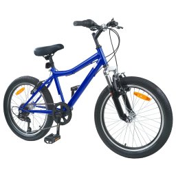 vidaXL Kinderfiets 24 Inch 6-Snelheid voor 8-12 jaar oud Donkerblauw