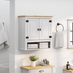 vidaXL Hangkast CORONA Wit 70 x 33 x 71,5 cm Massief grenenhout