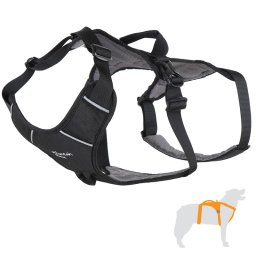 Mountain Paws 3-Strap Dog Harness M black - Hondenharnas
