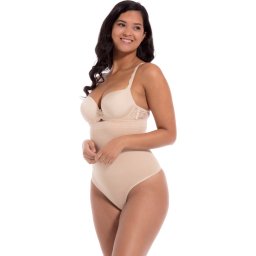 MAGIC Bodyfashion - Maat L - High Waist Comfort Thong Dames Corrigerend ondergoed Latte
