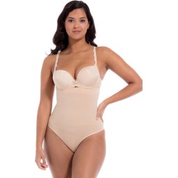 MAGIC Bodyfashion - Maat XXL -High Waist Comfort Thong Dames Corrigerend ondergoed Latte