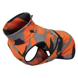 Icepeak Pet fleecejas, zwart/oranje ca. 42cm ruglengte hond