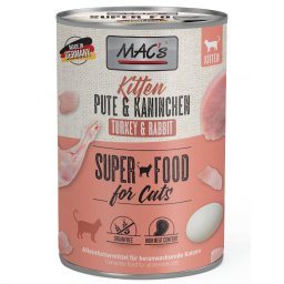 MAC´s Cat 6 x 400 g Kattenvoer - Kitten (Kalkoen & Konijn)