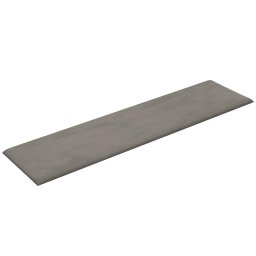 vidaXL Wandhoofdbord 12 pcs Lichtgrijs Fluweel