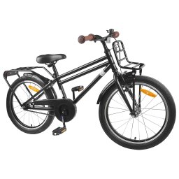vidaXL Kinderfiets 22 Inch voor 7-12 jaar oud Zwart