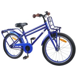 vidaXL Kinderfiets 22 Inch voor 7-12 jaar oud Donkerblauw