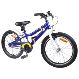 vidaXL Kinderfiets 20 Inch voor 6-11 jaar oud Blauw Wit
