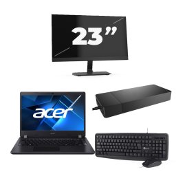 Acer TravelMate P214-53 - Intel Core i5-11e Generatie - 14 inch - 8GB RAM - 256GB SSD - Windows 11 Home + 1x 23 inch Monitor