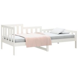 vidaXL Slaapbank zonder matras 90x200 cm massief grenenhout wit
