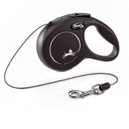 Kattenlijn flexi Cat New Classic Rollijn Koord, zwart