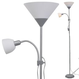 vidaXL Vloerlamp grijs