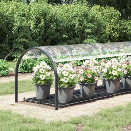 vidaXL Doorzichtig zeildoek met zeilringen 1x5 m PVC