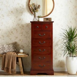 vidaXL Ladekast met lade Bruin 45 x 35 x 100,5 cm Massief Mahoniehout