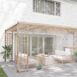 vidaXL Doorzichtig zeildoek met zeilringen 6x10 m PVC