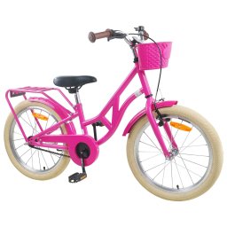 vidaXL Kinderfiets 24 Inch voor 8-12 jaar oud Donkerroze