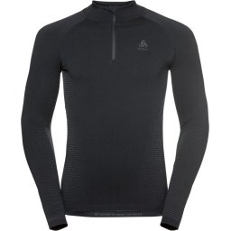 ODLO - Maat L Bl Top Turtle Neck L/S Half Zip Performance Warm Eco Thermoshirt Heren