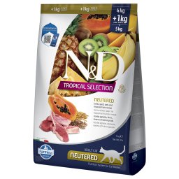 Voordeelpakket: 2x5kg N&D Cat Tropical Selection Gecastreerd met lam droogvoer voor katten