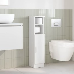 vidaXL Badkamerkast met rolhouder 20,5x22x90 cm wit