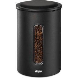 Xavax Koffieblik voor 1,3 kg bonen of 1,5 kg poeder, luchtdicht, aromadicht, zw