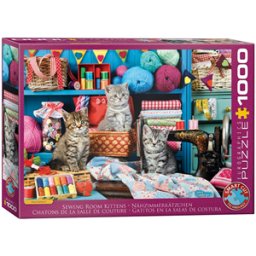 Kittens in the Sewing Room Puzzel (1000 stukjes)