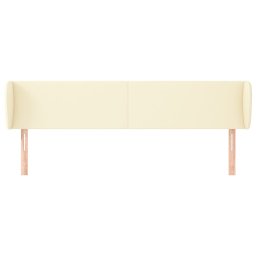 vidaXL Hoofdbord met randen 203x23x78/88 cm kunstleer crèmekleurig