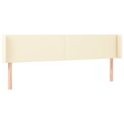 vidaXL Hoofdbord LED 203x16x78/88 cm kunstleer crèmekleurig