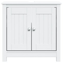 vidaXL Wastafelkast BERG 60x34x59 cm massief grenenhout wit