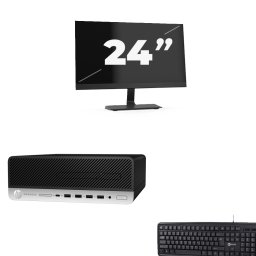 HP ProDesk 600 G5 SFF - Intel Core i7-8e Generatie - 8GB RAM - 256GB SSD - Windows 11 + 1x 24 inch Monitor