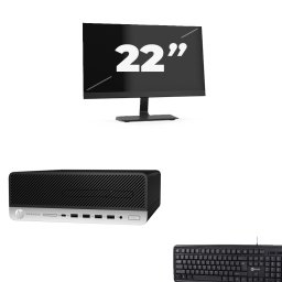HP ProDesk 600 G5 SFF - Intel Core i7-8e Generatie - 8GB RAM - 256GB SSD - Windows 11 + 1x 22 inch Monitor